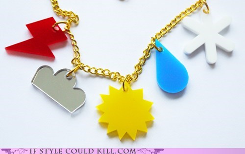 Retro Weather Symbol Necklace