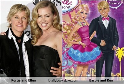 Portia and Ellen Totally Looks Like Barbie and Ken