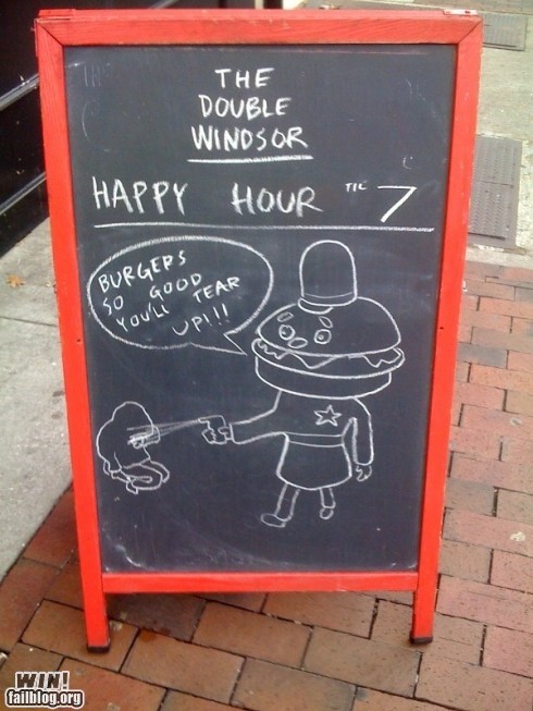 Timely Chalk Sign WIN