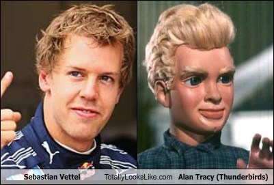 Sebastian Vettel Totally Looks Like Alan Tracy (Thunderbirds)