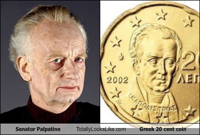 Senator Palpatine Totally Looks Like Greek 20 Cent Coin