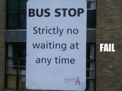 Whole Point of a Bus Stop FAIL