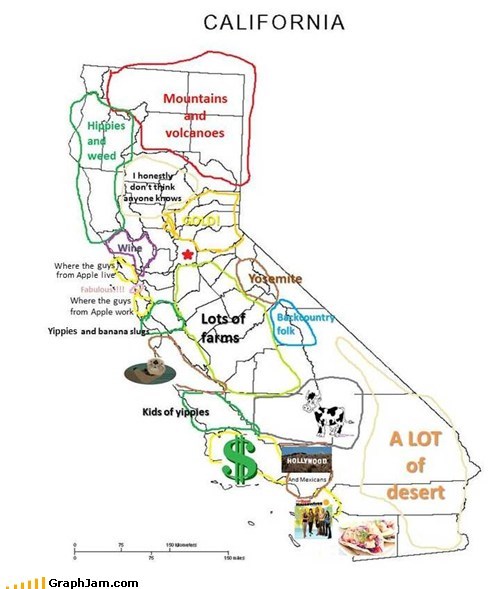 Hella Awesome Map of California