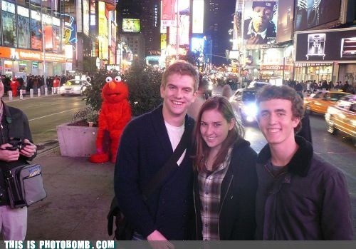 Elmo Keeping Tabs On His Woman