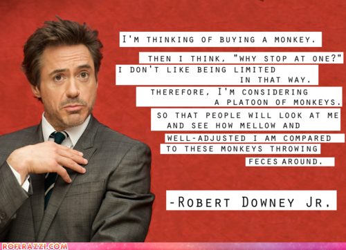 Robert Downey, Jr.: A Man Among Monkeys