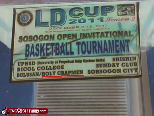 The Holy Crapmen: Sosogon's most feared team