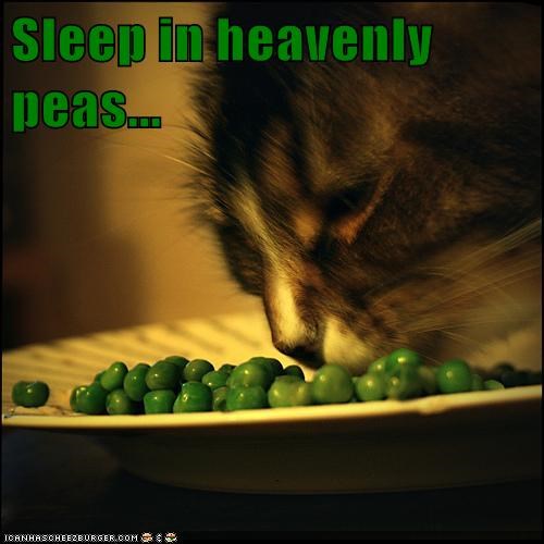 Sleep in heavenly peas...