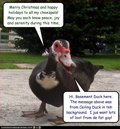 Merry Christmas and happy holidays to all my cheezpals!  May you each know peace, joy and serenity during this time.