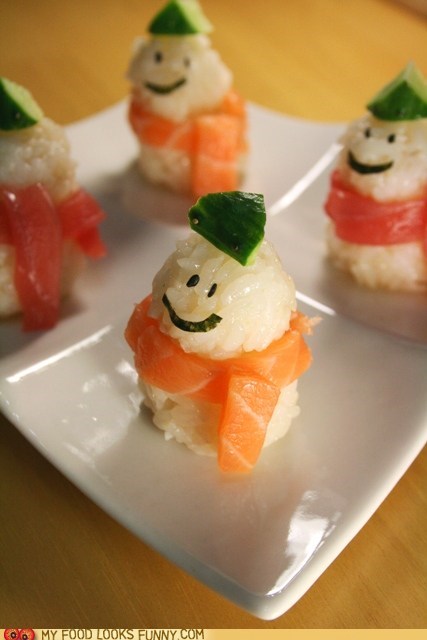Sushi Snowmen