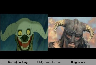 Banzai (Lion King) Totally Looks Like Dragonborn