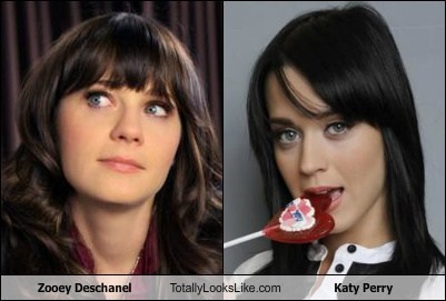 Zooey Deschanel Totally Looks Like Katy Perry