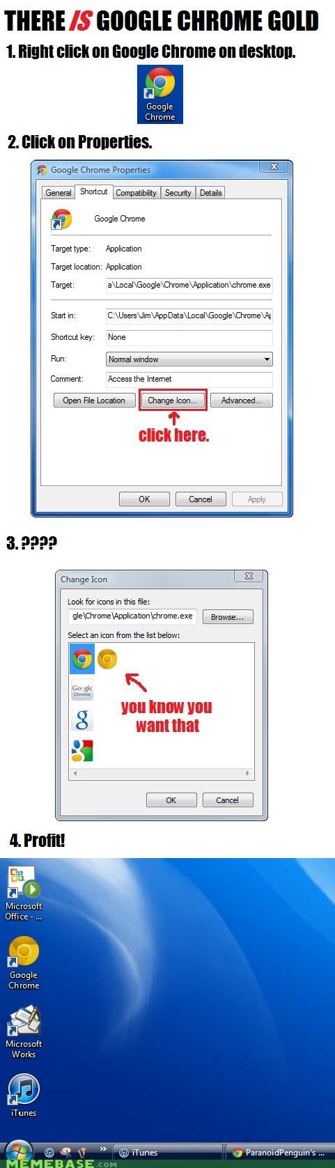 Google Chrome Gold