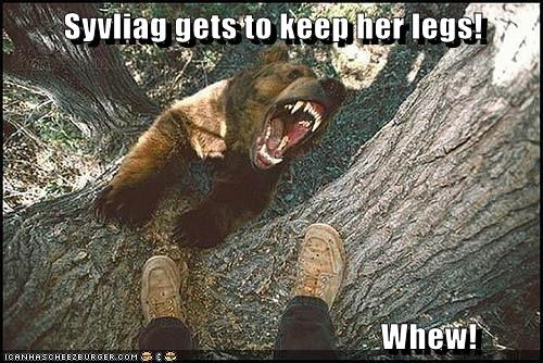 Syvliag gets to keep her legs!                                                           Whew!