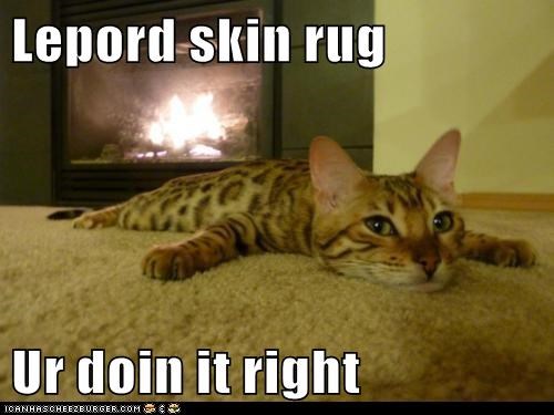 Lepord skin rug