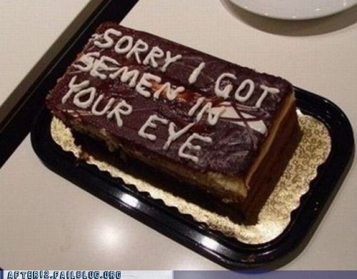 He'll Have To Read The Cake For Her, Though