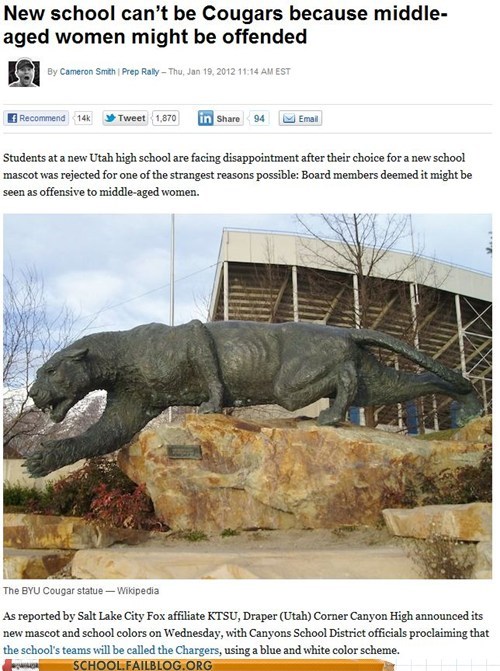 Knowledge Knews: Won't Someone Think of The Cougars?