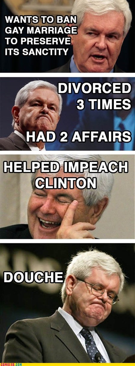Newt Gingrich Has No Problem Being a Hypocrite