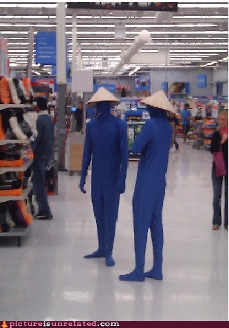 Even the Blue Man Group Needs to Go Shopping