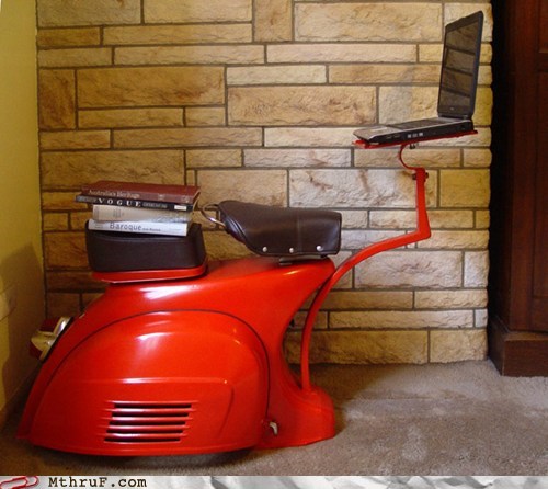 Monday Thru Friday: Office Swag: The best possible use for a Vespa