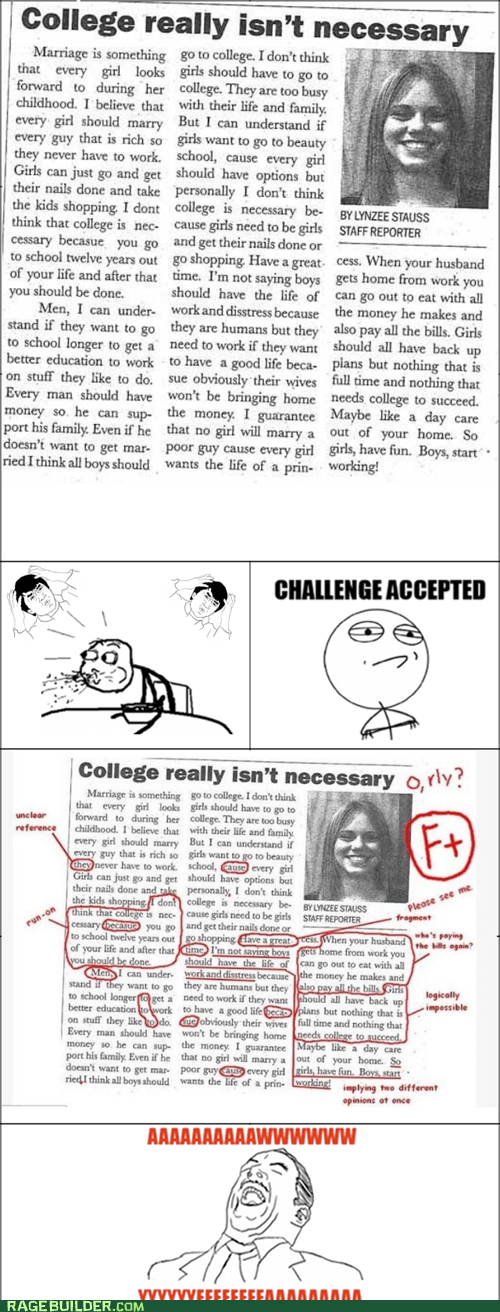Rage Comics: So Girls, Have Fun In the Kitchen