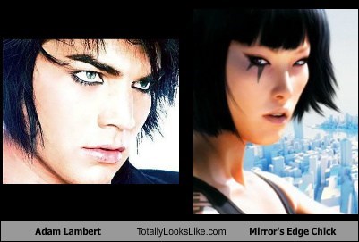 Adam Lambert Totally Looks Like Mirror's Edge Chick