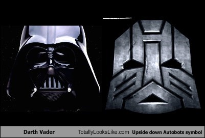 Darth Vader Totally Looks Like Upside Down Autobots Symbol
