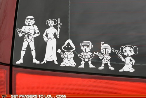 Star Wars Family Car Stickers