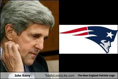 John Kerry Totally Looks Like The New England Patriots Logo
