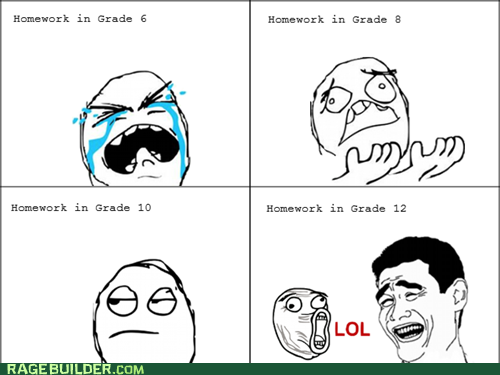 Rage Comics: What Homework?
