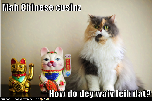 Mah Chinese cusinz  How do dey waiv leik dat?