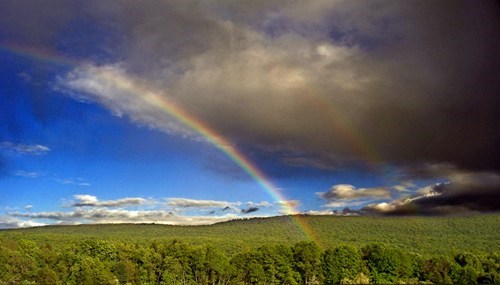 Rainbows Departing from Storm Clouds, Sussex County, New Jersey