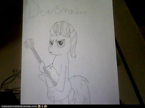 deansmachine with guitar.