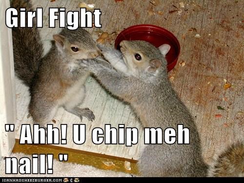Girl Fight  " Ahh! U chip meh nail! "