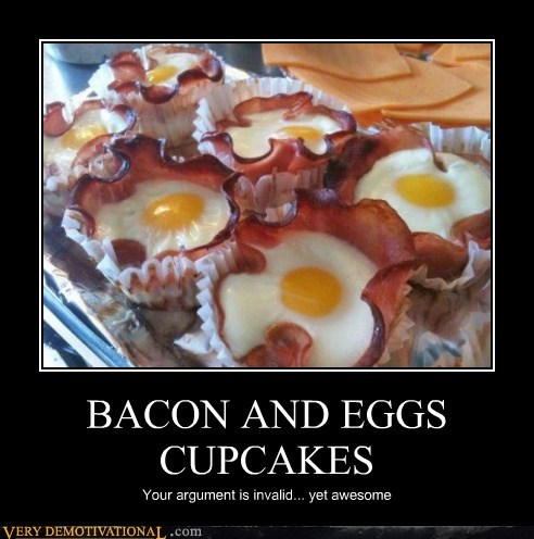 BACON AND EGGS CUPCAKES