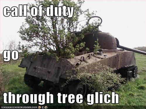 call of duty go through tree glich