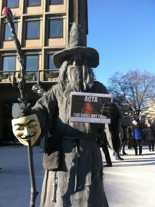One Does Not Simply Protest ACTA of the Day