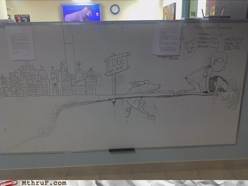 Office Art: Sidewalk to the end of the Whiteboard