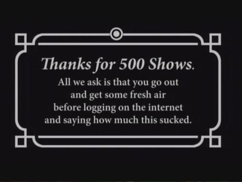 Simpsons 500th Episode Message of the Day
