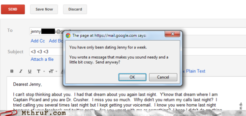 Gmail's New "Too Clingy" Extension