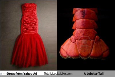 Dress from Yahoo Ad Totally Looks Like A Lobster Tail
