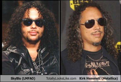 SkyBlu (LMFAO) Totally Looks Like Kirk Hemmett (Metallica)