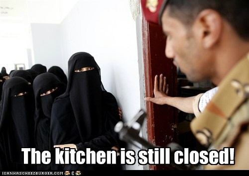 The kitchen is still closed!