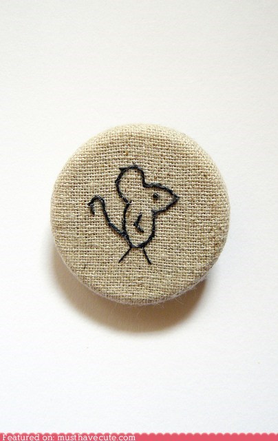 Rustic Mouse Brooch