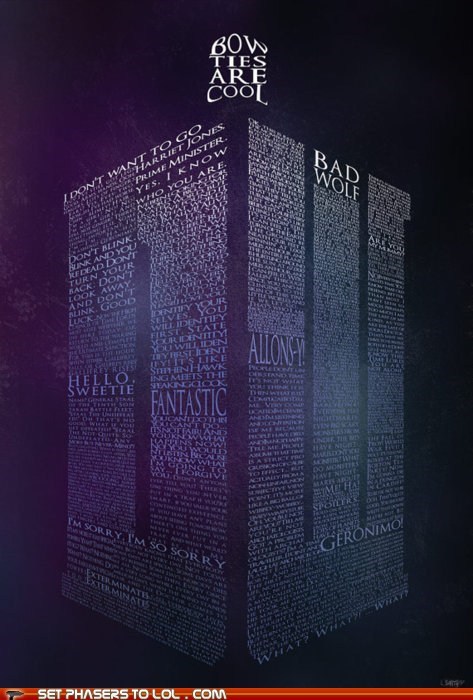 The Doctor's TARDIS Shaped Words