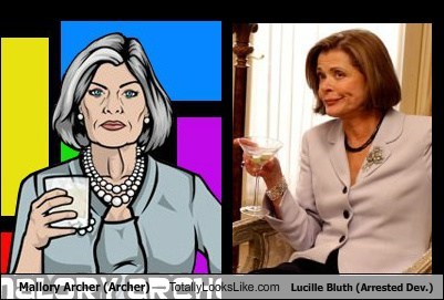 Mallory Archer (Archer) Totally Looks Like Lucille Bluth (Arrested Dev.)