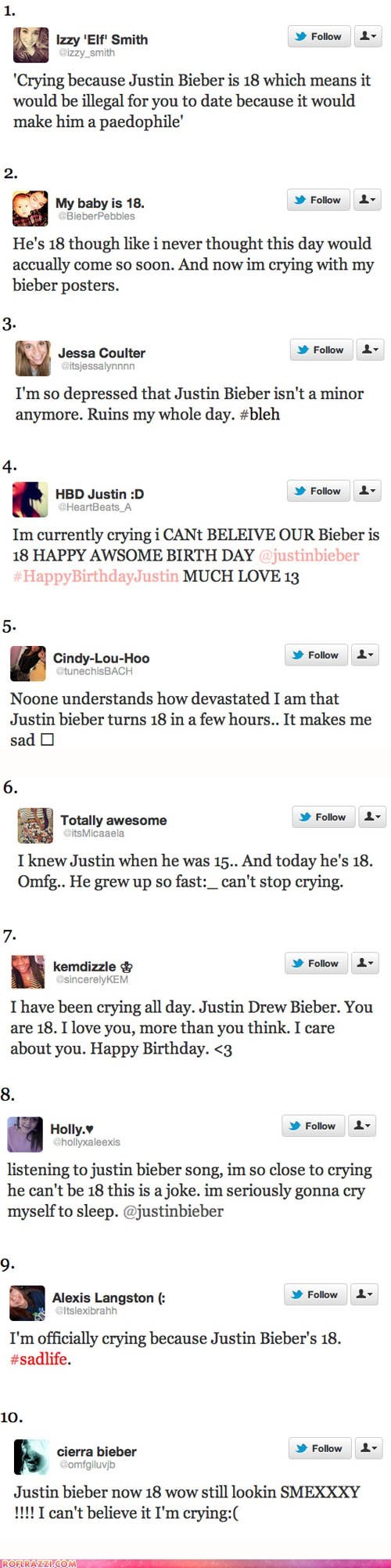 The 10 Worst Tweets About Justin Bieber's 18th Birthday