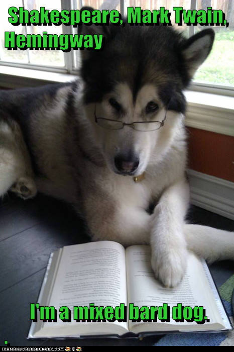 Animal Memes: Condescending Literary Pun Dog - Now Get Me a Glass of Marlowe
