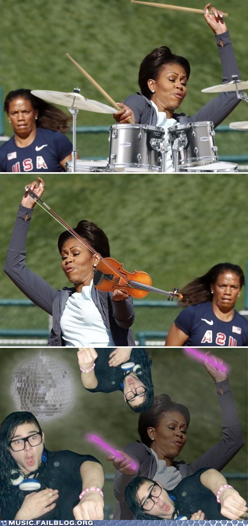 Michelle Obama's One-Woman, 3-Piece Band