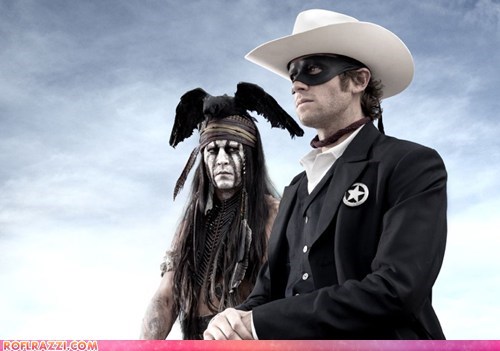 First Look: Arnie Hammer And Johnny Depp as Tonto And The Lone Ranger