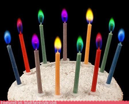 Colored Flames Candles